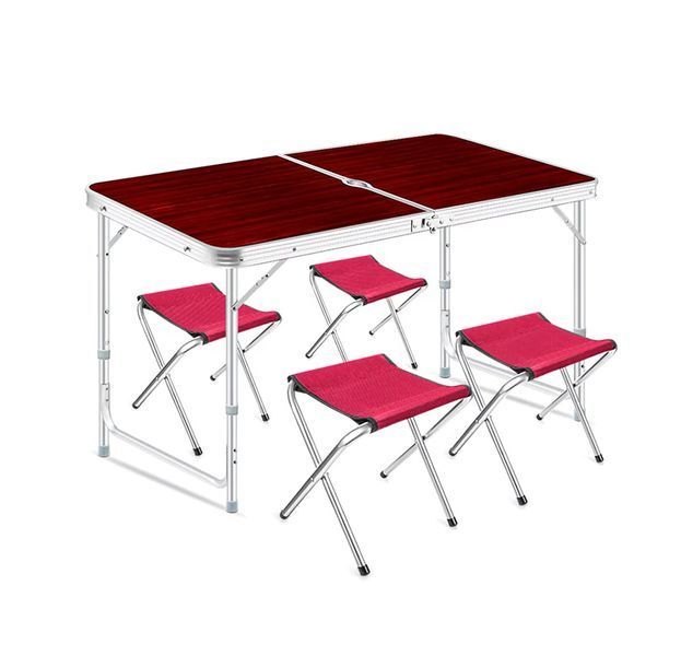 Masă pliabilă pentru picnic cu 4 scaune (tip valiză)
