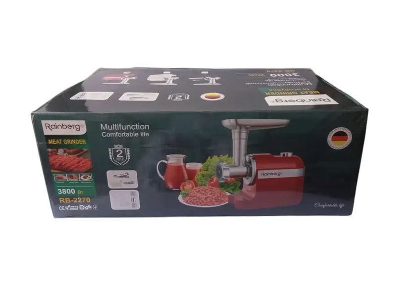 Mașină de tocat carne Rainberg 3800W cu revers
