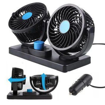 Ventilator auto 12V cu două ventilatoare